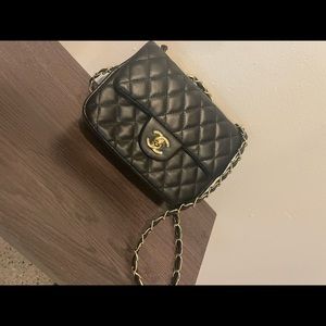 Chanel Lambskin Quilted Mini Square Flap Black